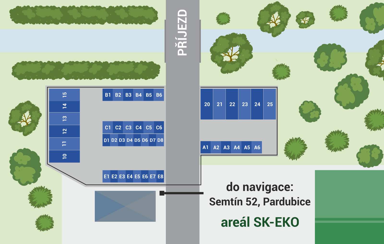 Mapka areálu Skladbox